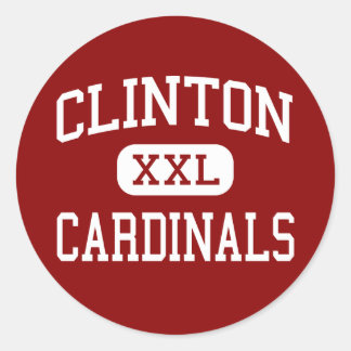 Pegatina Redonda Clinton - Cardenales - Alto - Clinton Misuri
