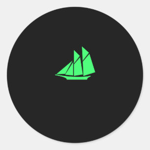 Pegatina Redonda Clipper de Ocean Glow_Green