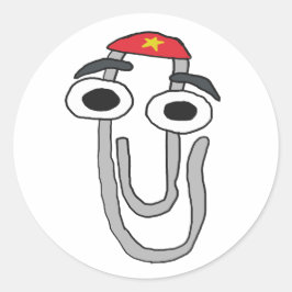 Pegatina Redonda Clippy the Rebel