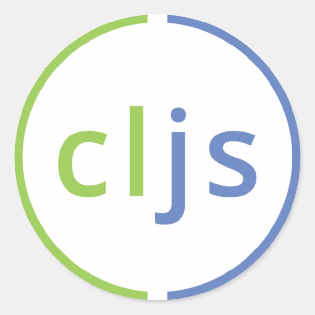 Pegatina Redonda ClojureScript Sticker (Anverso)
