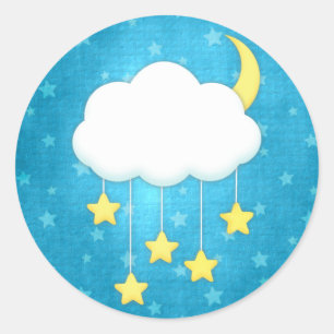 Pegatina Redonda Cloud Mobile