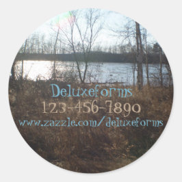 Pegatina Redonda Cloudy Sunset