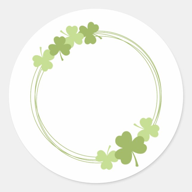 Pegatina Redonda Clover Circle (Anverso)