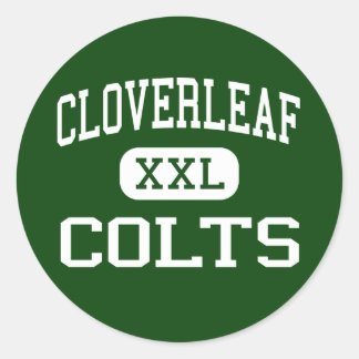 Pegatina Redonda Cloverleaf - Colts - High School - Medina Ohio