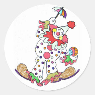 Pegatina Redonda Clown Sitckers