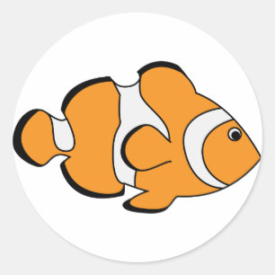 Pegatina Redonda Clownfish