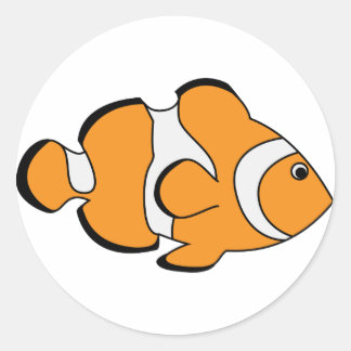Pegatina Redonda Clownfish