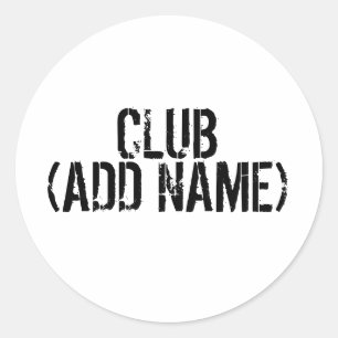 Pegatina Redonda CLUB - (AGREGAR NOMBRE) -    Su propio club person