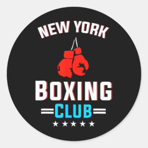Pegatina Redonda Club de Boxeo de Nueva York - Guay Boxing Tees