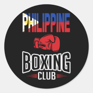 Pegatina Redonda Club de boxeo Filipino Pinoy