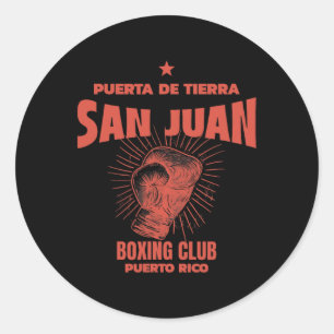 Pegatina Redonda Club de boxeo Puerta de Tierra San Juan