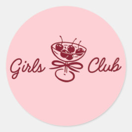 Pegatina Redonda Club de Chicas