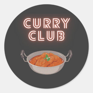 Pegatina Redonda Club de Curry
