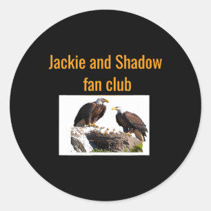 Pegatina Redonda Club de fans de Jackie y Shadow Águilas