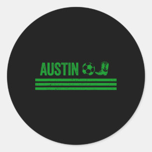 Pegatina Redonda Club de fútbol Austin Cowboy Boot