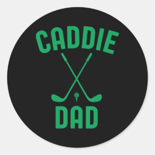 Pegatina Redonda Club de Golf Caddie Dad Guay Golfing Cute Golfer D