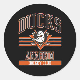 Pegatina Redonda Club de Hockey Anaheim Ducks Gris Licencia Oficial