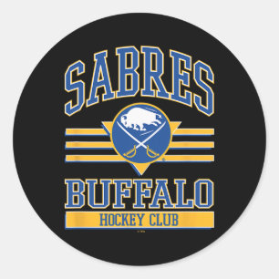 Pegatina Redonda Club de Hockey Buffalo Sabres Negro Licencia Ofici