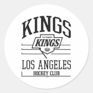 Pegatina Redonda Club de Hockey Los Angeles Kings Gris Oficialmente