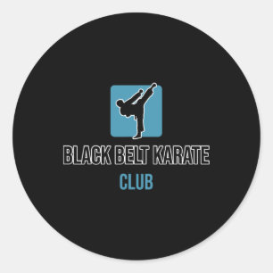 Pegatina Redonda Club de Karate del Cinturón Negro