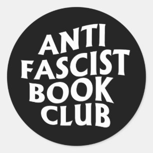 Pegatina Redonda Club de libros antifascista