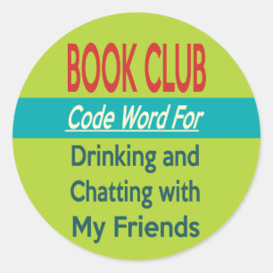 Pegatina Redonda Club de libros - Palabra de código