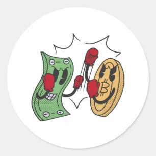 Pegatina Redonda Club de Lucha Cripto