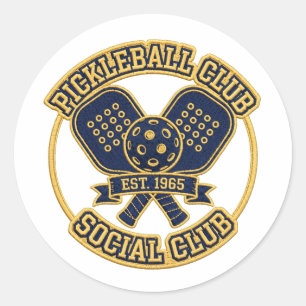 Pegatina Redonda Club de Pickleball Est. 1965 Sticker - Vintage Ret