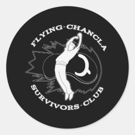 Pegatina Redonda Club de Sobrevivientes de Flying-Chancla