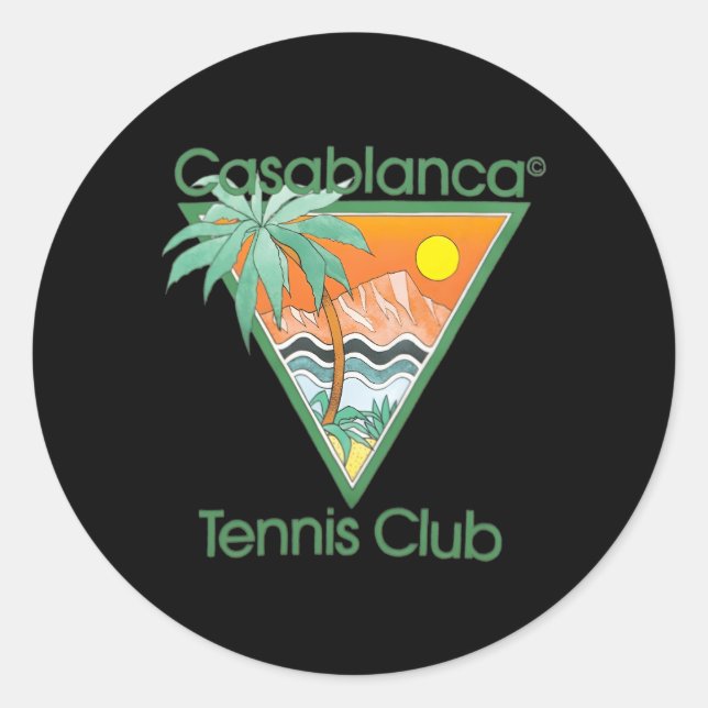 Pegatina Redonda Club de Tenis de Casablanca (Anverso)