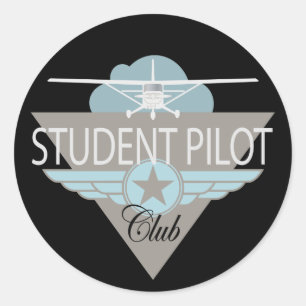 Pegatina Redonda Club piloto de estudiantes