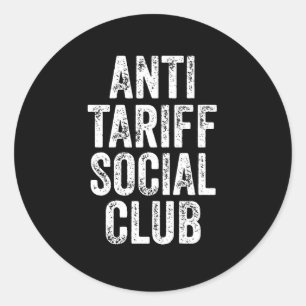 Pegatina Redonda Club Social Anti Aranceles