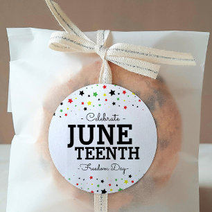 Pegatina Redonda Clúster de estrellas celebra los colores del 10 de