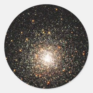 Pegatina Redonda Clúster de estrellas de la Vía Láctea