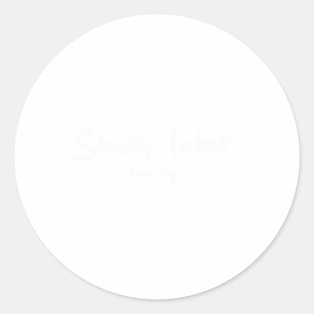 Pegatina Redonda Coach Cig más tarde (Anverso)