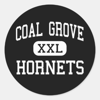 Pegatina Redonda Coal Grove - Hornets - High - Coal Grove Ohio