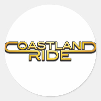 Pegatina Redonda Coastland Ride - name logo