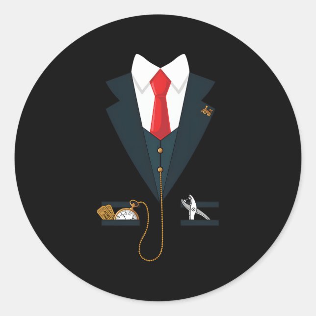 Pegatina Redonda Coat Coat Halloween (Anverso)