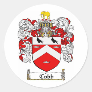 PEGATINA REDONDA COBB FAMILIAR CREST - COBB COAT OF ARMS
