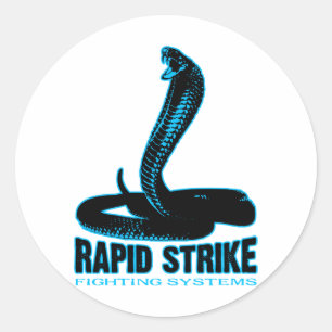 Pegatina Redonda Cobra - huelga rápida