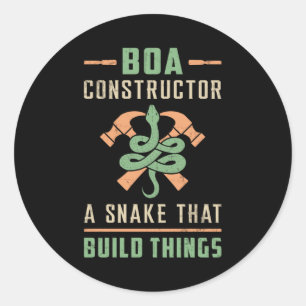 Pegatina Redonda Cobra Snake Reptile Animal Snakers Mascota Funny G
