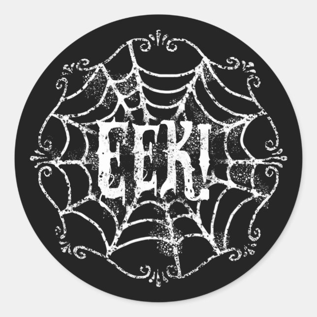 Pegatina Redonda Cobweb EEK (Anverso)