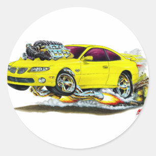 Pegatina Redonda Coche amarillo GTO 2004-06