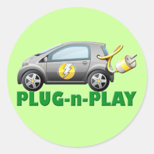 PEGATINA REDONDA COCHE ELÉCTRICO PLUG-N-PLAY