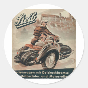 Pegatina Redonda Coche lateral