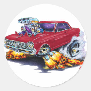 Pegatina Redonda Coche Nova Maroon 1962-65