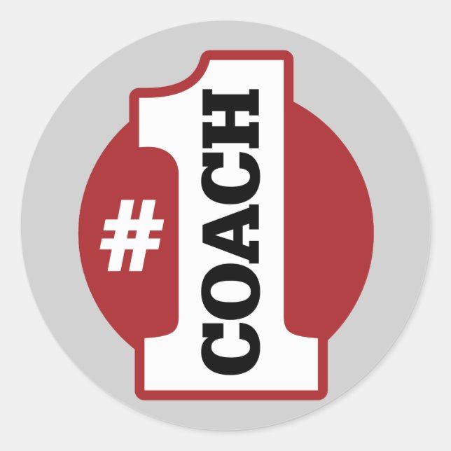 Pegatina Redonda Coche Número 1 (Anverso)