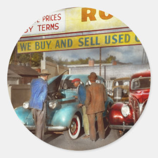 Pegatina Redonda Coche - Usado - El discurso de ventas 1939