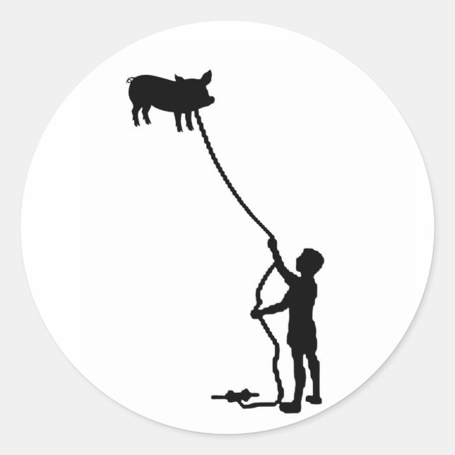 Pegatina Redonda cochecito (Anverso)