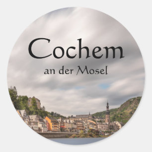 Pegatina Redonda Cochem an der Mosel - Alemania
